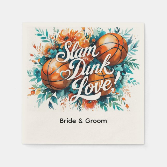 Basketball wedding  napkins (Front)