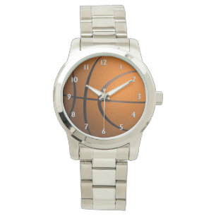 Basketball White Numbers Watch
