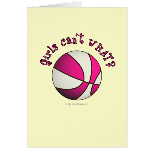 Basketball - White/Pink Card