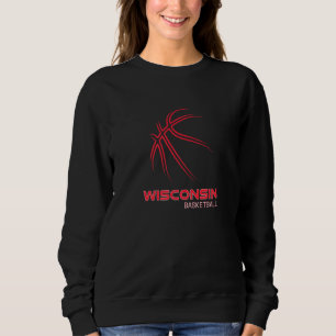 Basketball Wi Love The Badger State Souvenir Wisco Sweatshirt
