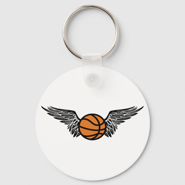 basketball. winged. keychain (Front)