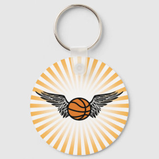 basketball. winged. keychain