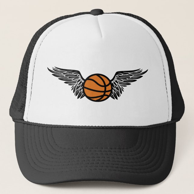 basketball. winged. trucker hat (Front)