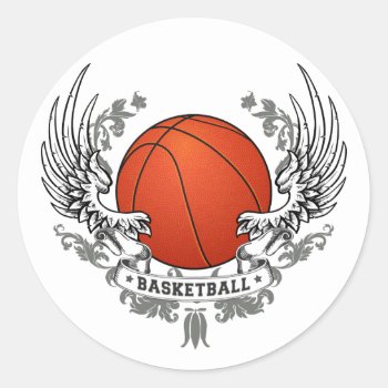 Basketball Wings Sticker by sports_store at Zazzle