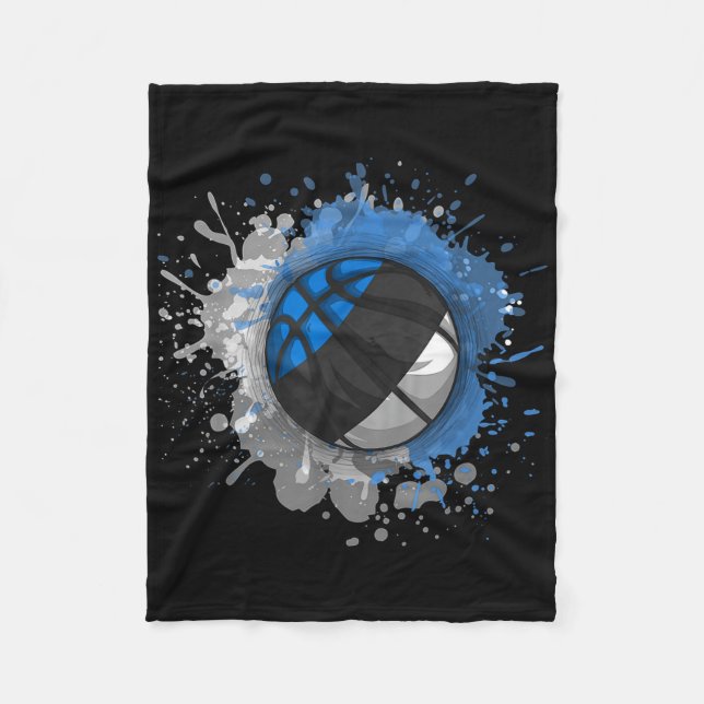 Basketball With Estonia Flag  Fleece Blanket (Front)