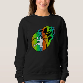 Basketball with Flames Sweatshirt