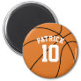 Basketball with Name and Team Number Magnet
