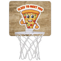 Basketball with pizza.