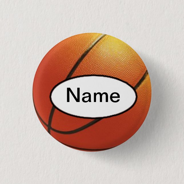 basketball with your name on it button (Front)
