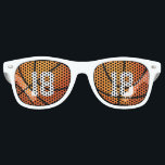 Basketball with your own number | Sports Gift Retro Sunglasses<br><div class="desc">Glasses with your own number and basketball background. Great as a gift for your friends or for yourself!</div>