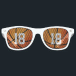Basketball with your own number | Sports Gift Retro Sunglasses<br><div class="desc">Glasses with your own number and basketball background. Great as a gift for your friends or for yourself!</div>