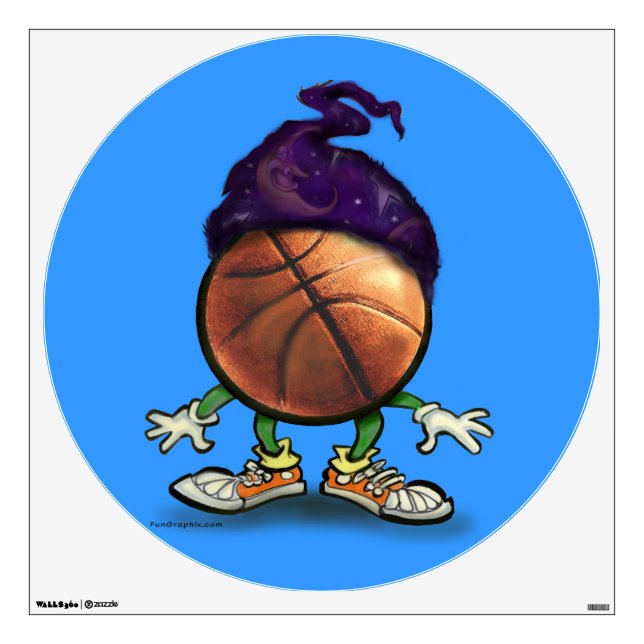 Basketball Wizard Wall Decal (Front)
