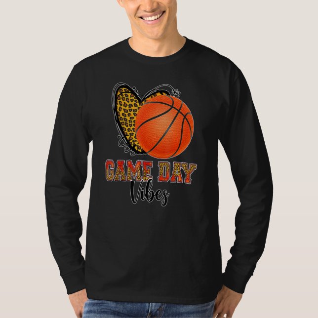 Basketball Women Men Kid Game Day Vibes Basketball T-Shirt (Front)