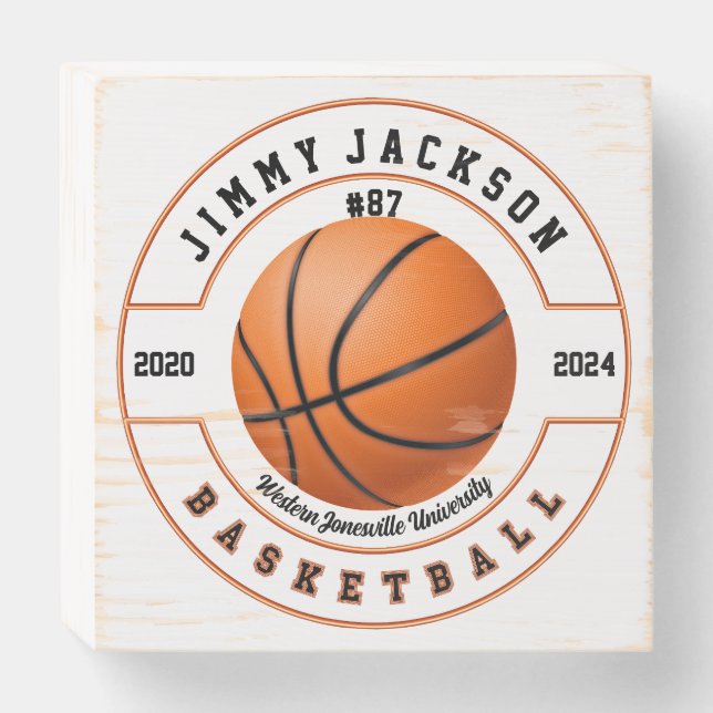Basketball Wood Box Sign (Front Horizontal)