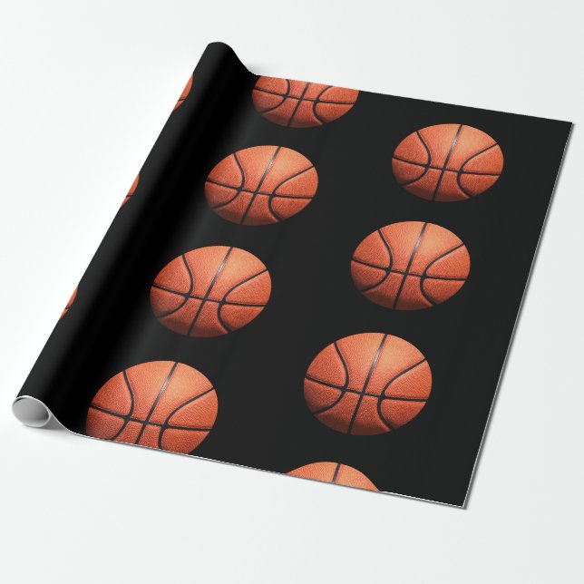Basketball Wrapping Paper (Unrolled)