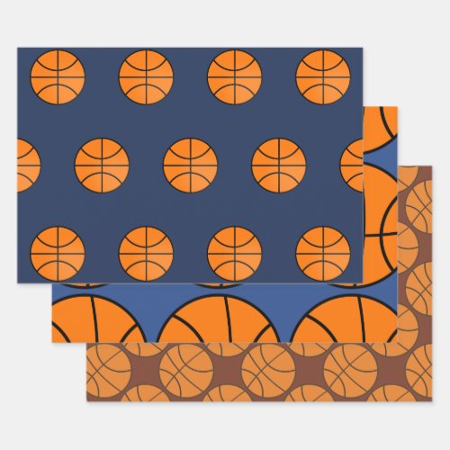 Basketball Wrapping Paper Set