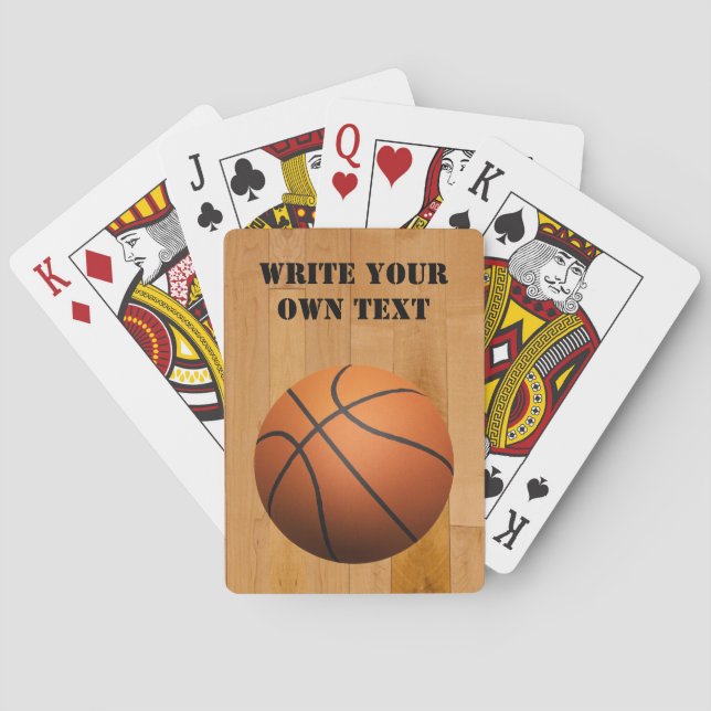 Basketball - Write Your Own Text Poker Cards (Back)