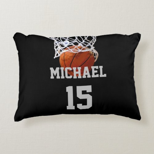 Basketball Your Name Accent Pillow