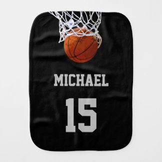 Basketball Your Name Baby Burp Cloth