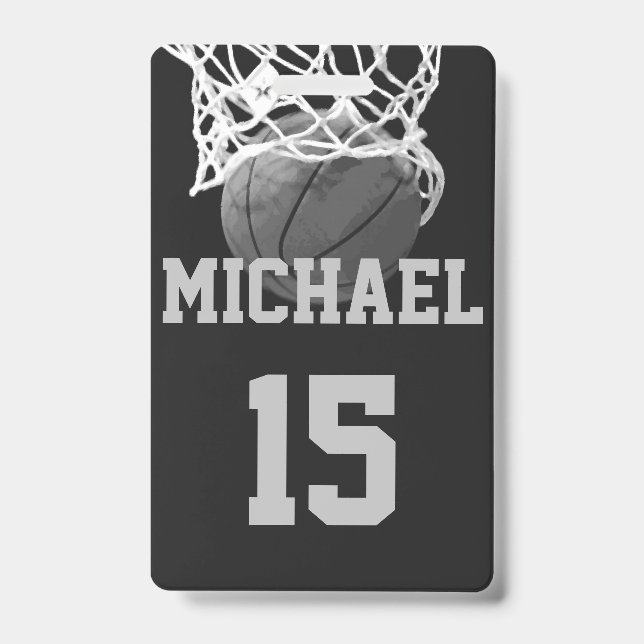 Basketball Your Name Badge (Front)