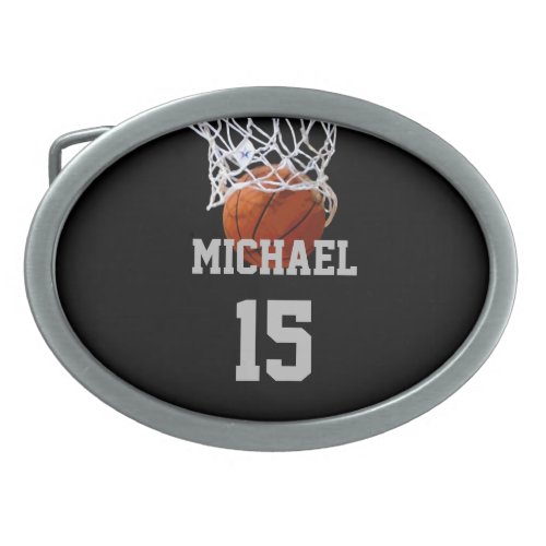 Basketball Your Name Belt Buckle