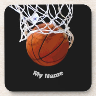 Basketball Your Name Beverage Coaster