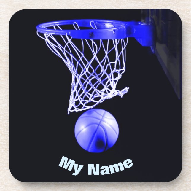 Basketball Your Name Beverage Coaster (Front)