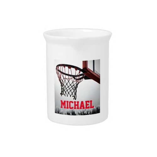 Basketball Your Name Beverage Pitcher