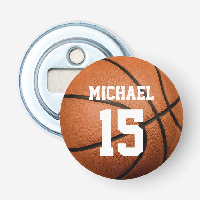 Basketball Your Name Bottle Opener (Front)