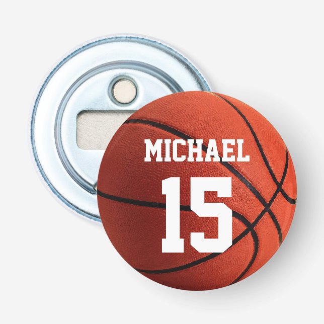 Basketball Your Name Bottle Opener (Front)