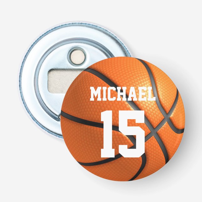 Basketball Your Name Bottle Opener (Front)