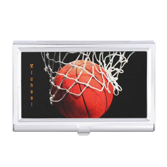 Basketball Your Name Business Card Case (Front)