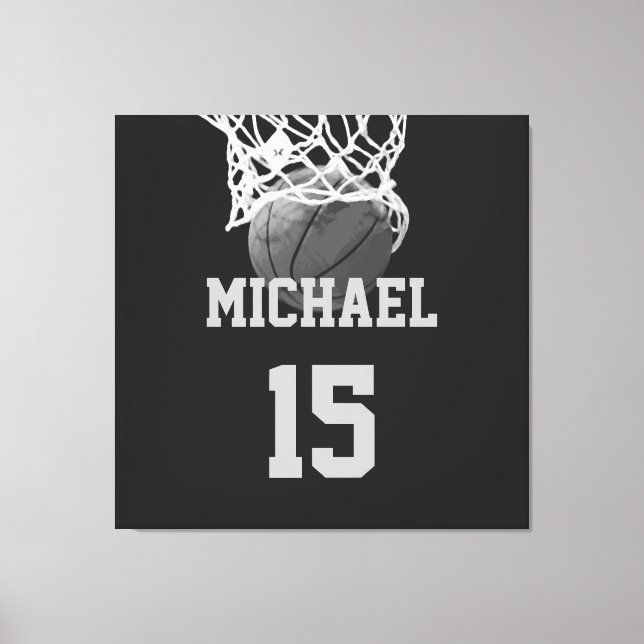 Basketball Your Name Canvas Print (Front)