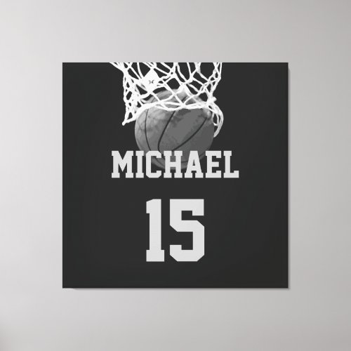 Basketball Your Name Canvas Print