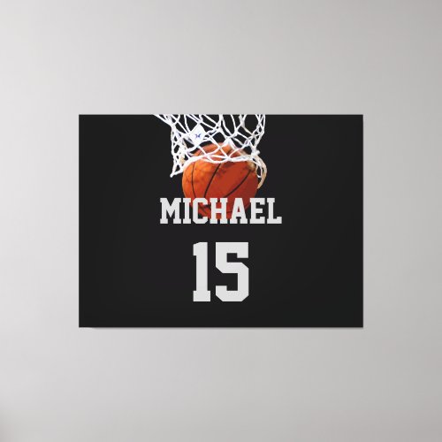 Basketball Your Name Canvas Print