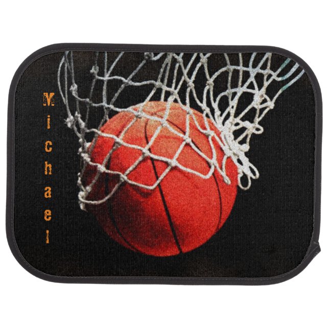 Basketball Your Name Car Floor Mat (Rear)