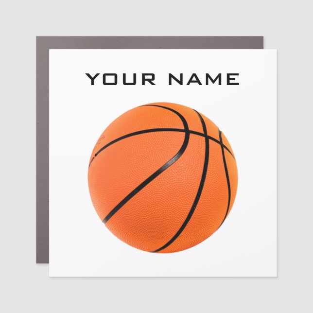 Basketball Your Name Car Magnet (Front)