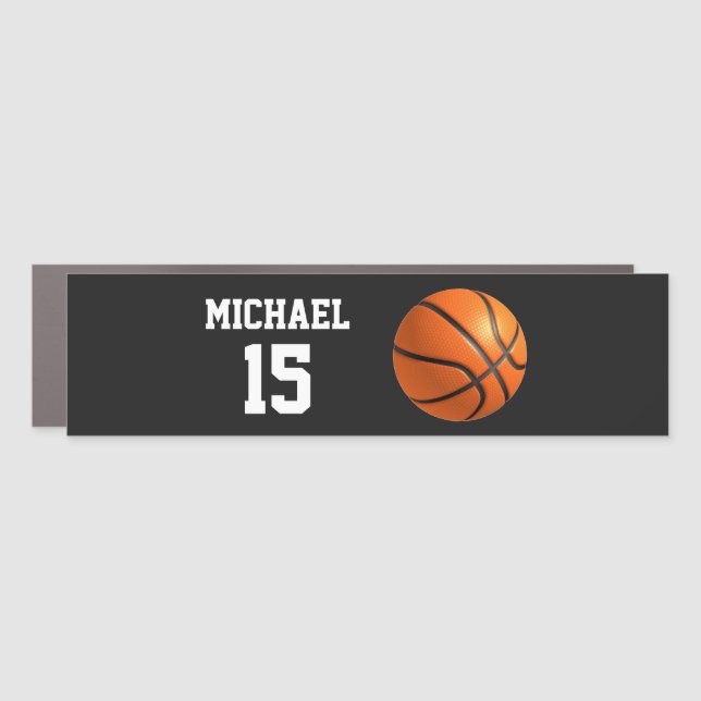 Basketball Your Name Car Magnet (Front)