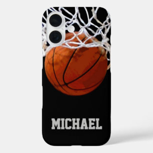Basketball Your Name iPhone 16 Case