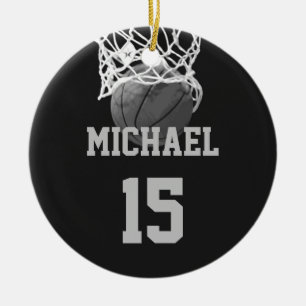 Basketball Your Name Ceramic Ornament