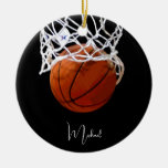 Basketball Your Name Ceramic Ornament at Zazzle