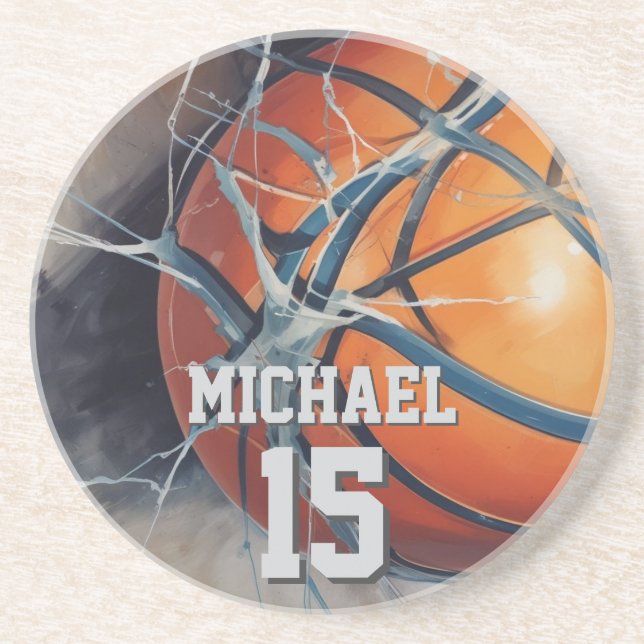 Basketball Your Name Coaster (Front)