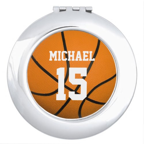 Basketball Your Name Compact Mirror