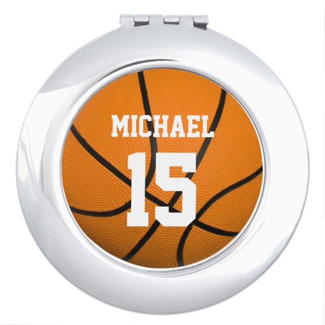 Basketball Your Name Compact Mirror (Front)