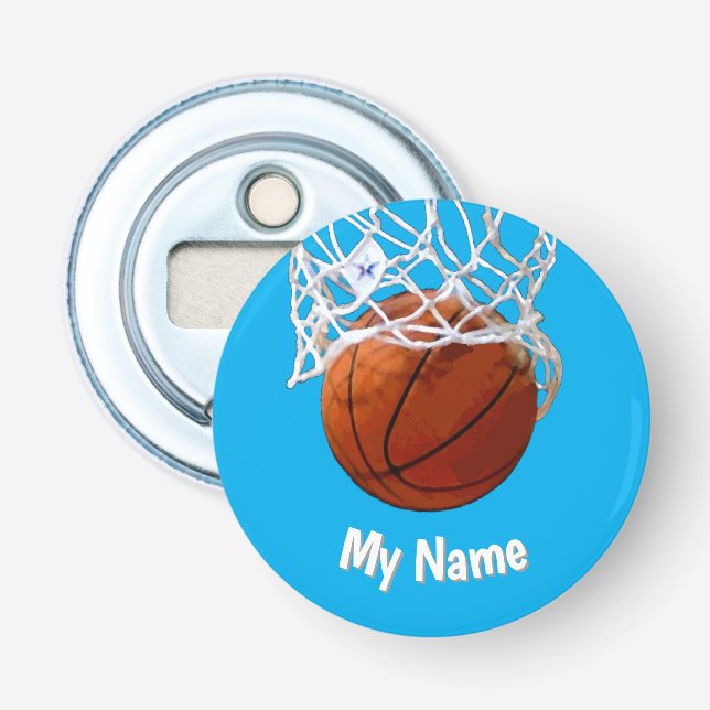 Basketball Your Name Custom Bottle Opener (Front)