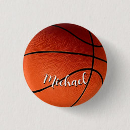 Basketball Your Name Custom Button