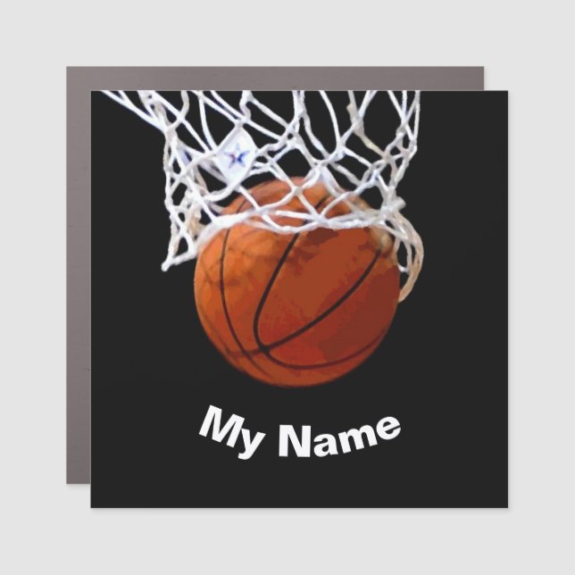 Basketball Your Name Custom Car Magnet (Front)