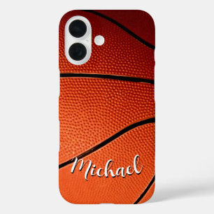 Basketball Your Name Custom iPhone 16 Case