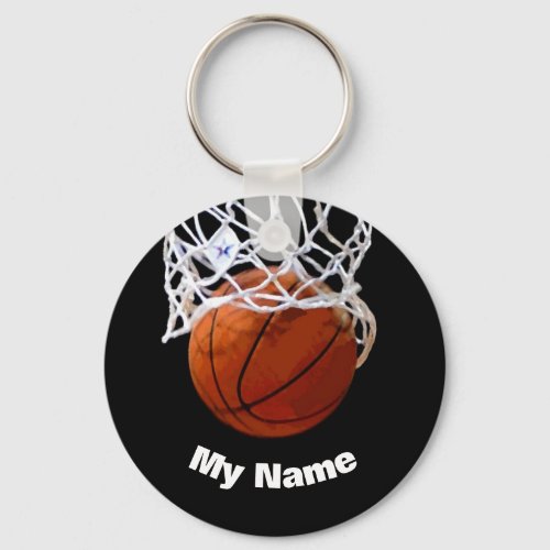 Basketball Your Name Custom Keychain