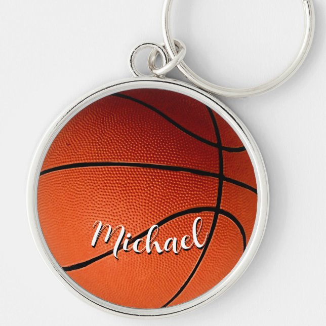 Basketball Your Name Custom Keychain (Front)